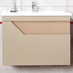 Бриклаер Мебель для ванной Брайтон 80 (Mario) глиняный серый – фотография-5